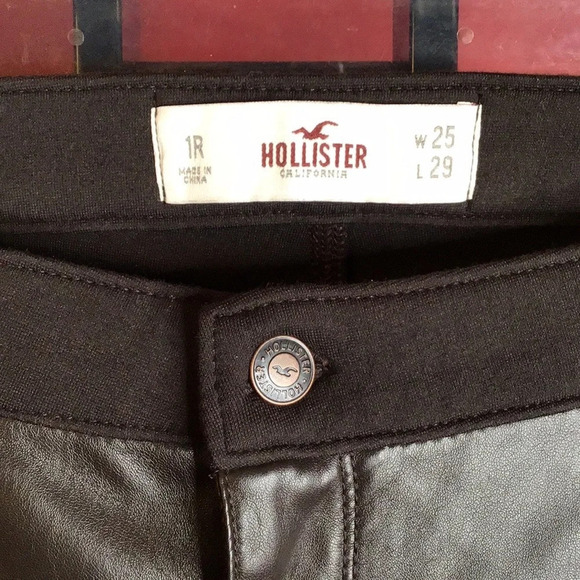HOLLISTER FAUX LEATHER PANTS SIZE 1R - Picture 3 of 5